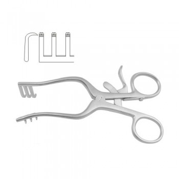 Weitlaner-Wullstein Self Retaining Retractor 3 x 3 Sharp Prongs Stainless Steel, 13 cm - 5"